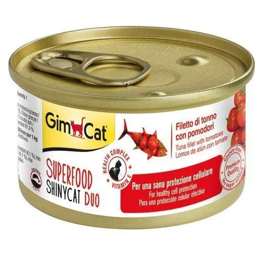 Gimcat Shinycat SF Fileto Tuna Balıklı ve Domatesli Kedi Konservesi 70 gr