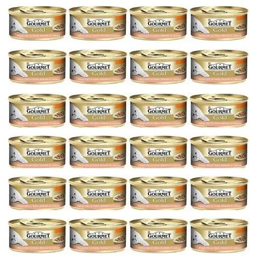 Gourmet Gold Parça Etli Soslu Alabalık ve Sebzeli Konserve Yetişkin Kedi Maması 85 gr 24 Adet