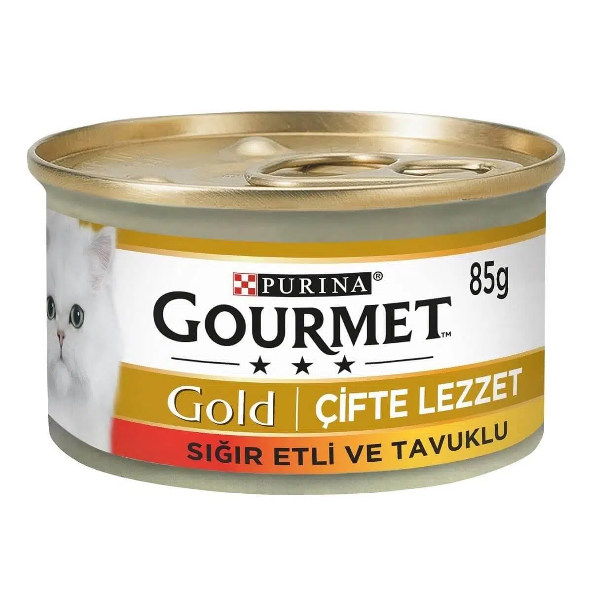 Gourmet Gold Sığır Etli ve Tavuklu Yetişkin Kedi Konservesi 85 gr