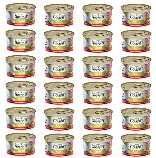 Gourmet Gold Sığır Etli ve Tavuklu Konserve Yetişkin Kedi Maması 85 gr 24 Adet