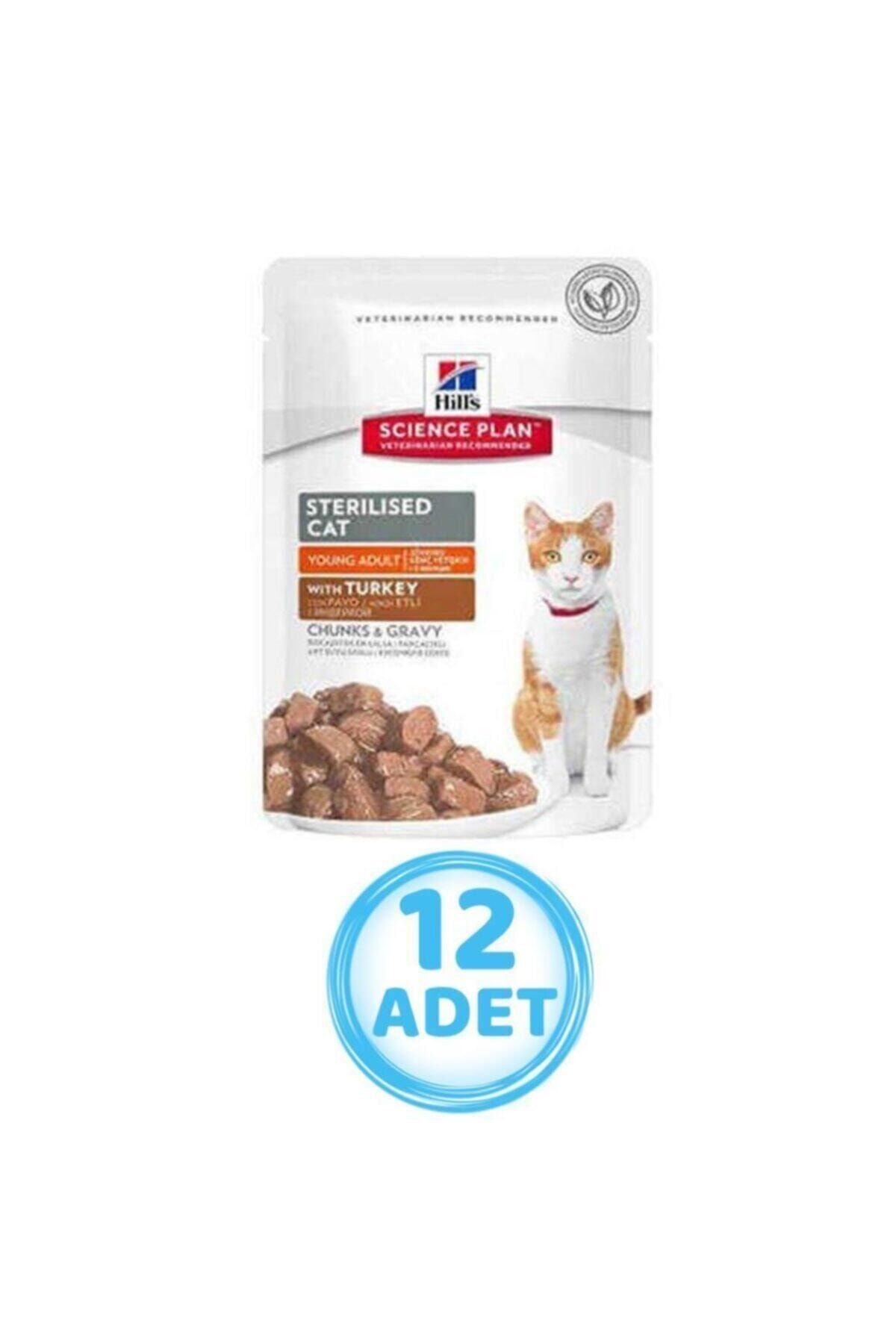 Hill's SCIENCE PLAN Gravy Sterilesed Hindili Yaş Kedi Maması 85 gr X 12