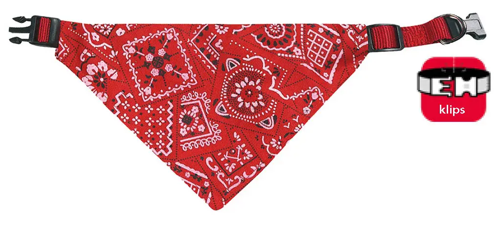 Karlie Bandanalı Tasma 40-65 cm Kırmızı