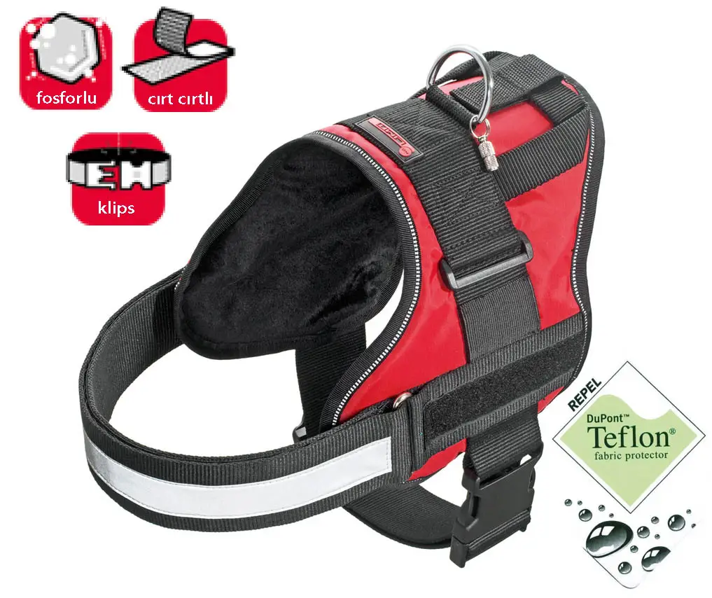 Karlie Teflon Ref. İsimli Göğüs Tasması S 55-68 cm Kırm.