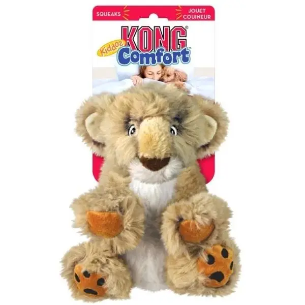 Kong Comfort Kiddos Aslan Şeklinde Peluş Köpek Oyuncağı L
