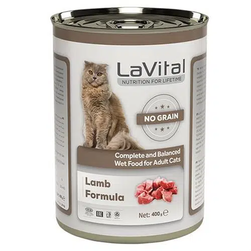 LaVital Adult Tahılsız Kuzu Etli Yetişkin Kedi Konservesi 400 gr X 12 Adet