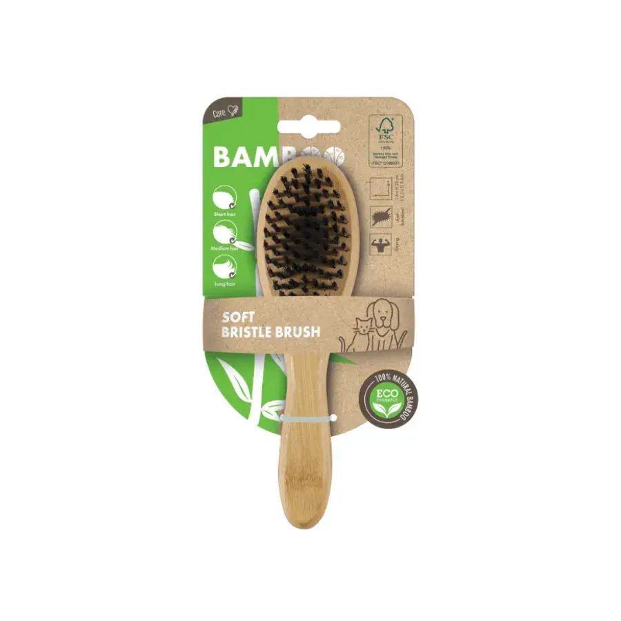 M-Pets Bamboo Soft Kedi ve Köpekler İçin Tarama Fırçası