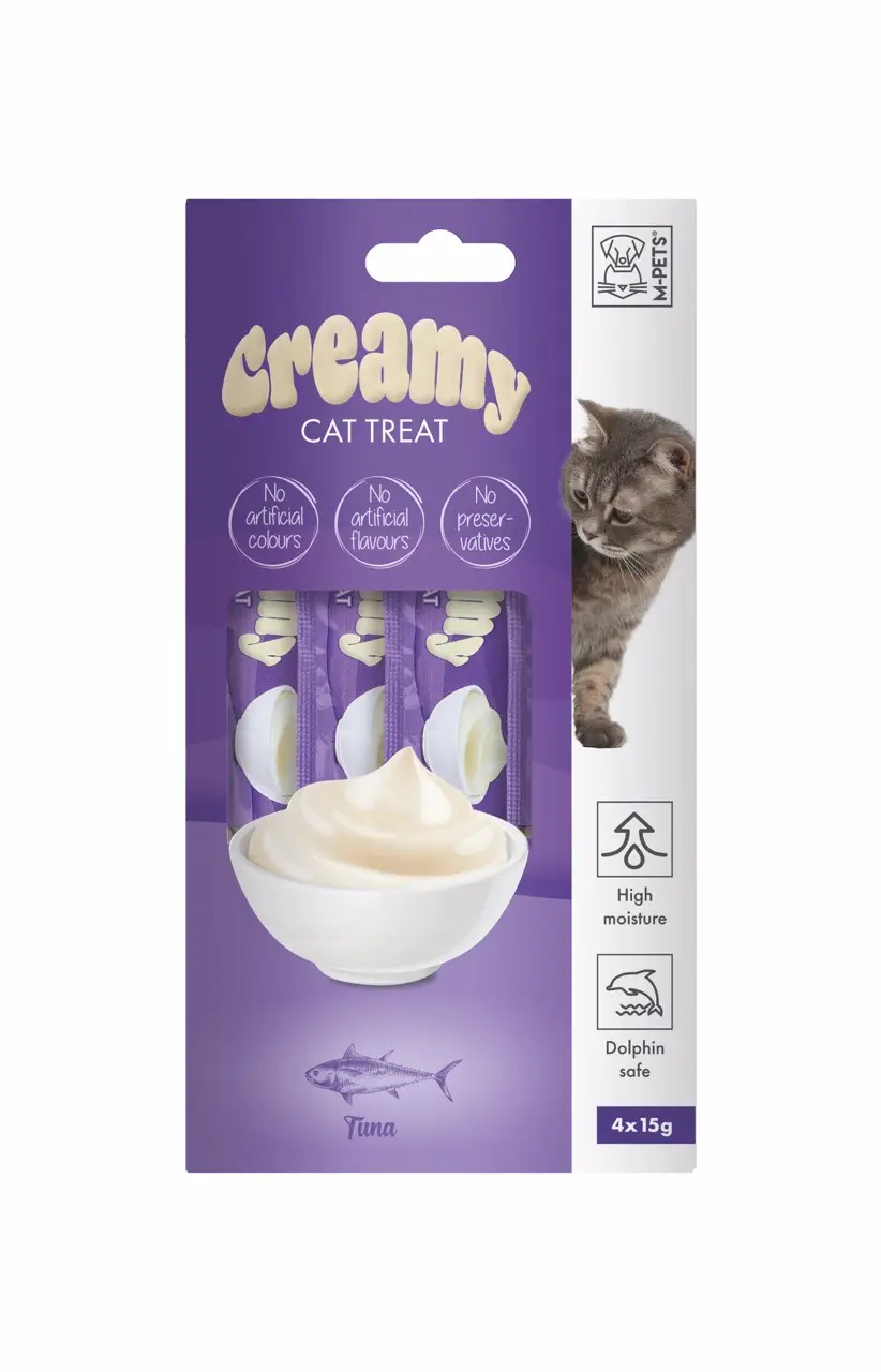 M-Pets Creamy Ton Balıklı Krema Kedi Ödül Maması 4x15 Gr