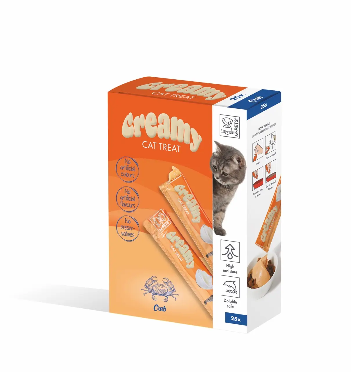 M-Pets Creamy Yengeçli Krema Kedi Ödül Maması 25x15 Gr