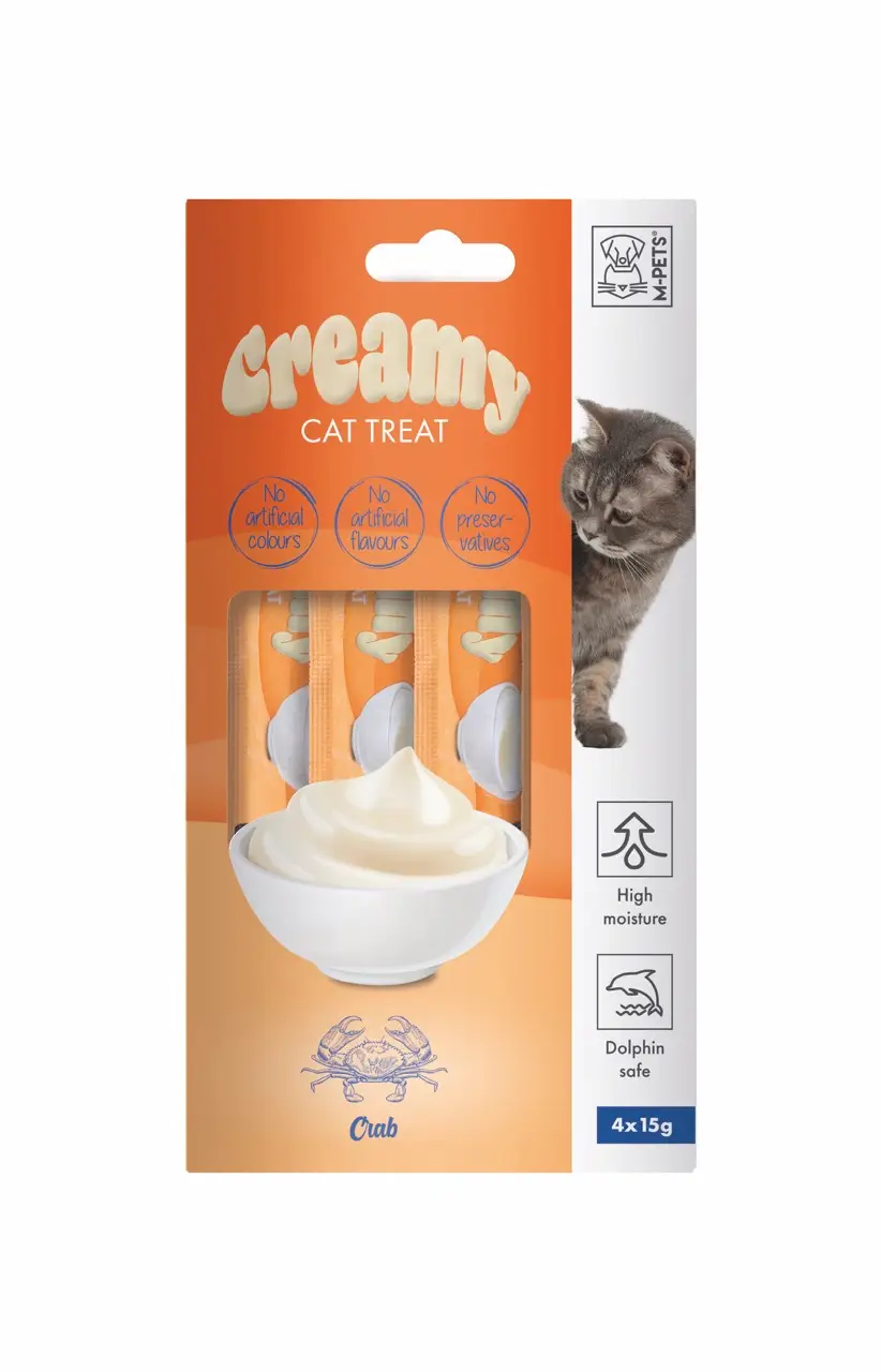M-Pets Creamy Yengeçli Krema Kedi Ödül Maması 4x15 Gr