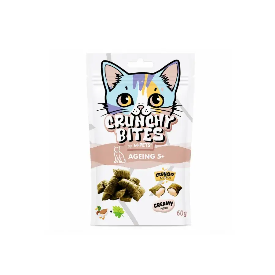 M-Pets Crunchy Bites Ageıng 5 Yaş ve Üzeri Kediler İçin Kedi Ödülü 60 Gr