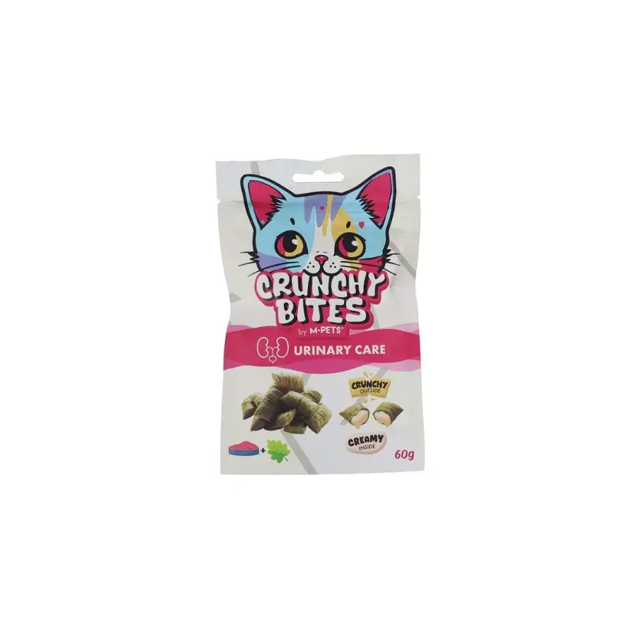 M-Pets Crunchy Bites Urinary Care Üriner Sistem Destekleyici Ton Balıklı ve Kedi Otlu Kedi Ödülü 60 Gr