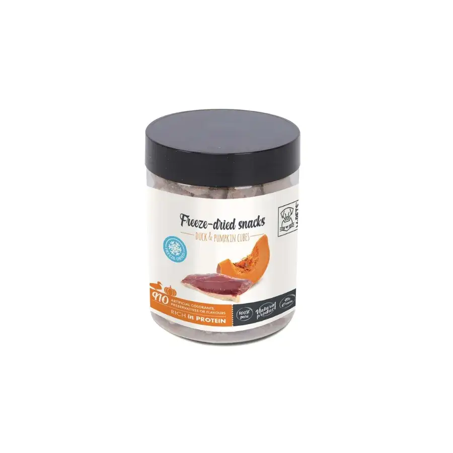M-Pets Freeze Dried Dondurularak Kurutulmuş %100 Balkabağı ve Ördekli Küp Köpek Ödülü 35 Gr