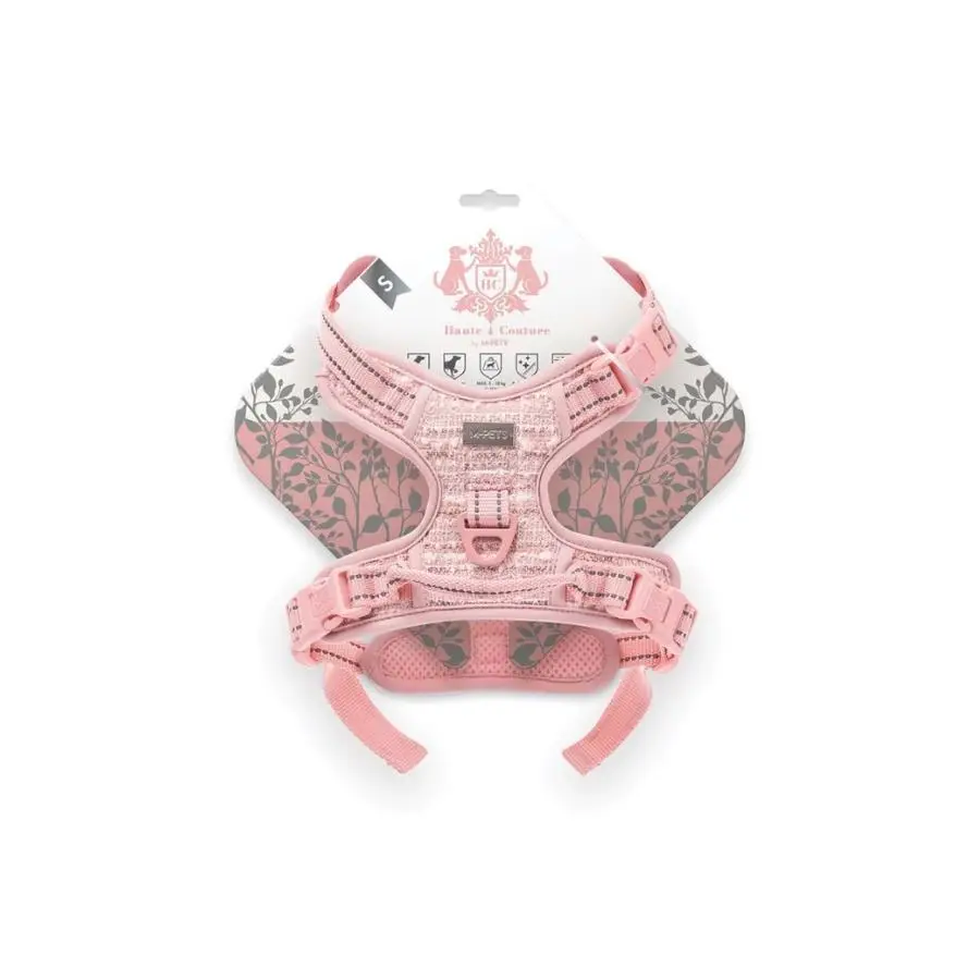 M-Pets Haute Couture Pembe Köpek Göğüs Tasması S