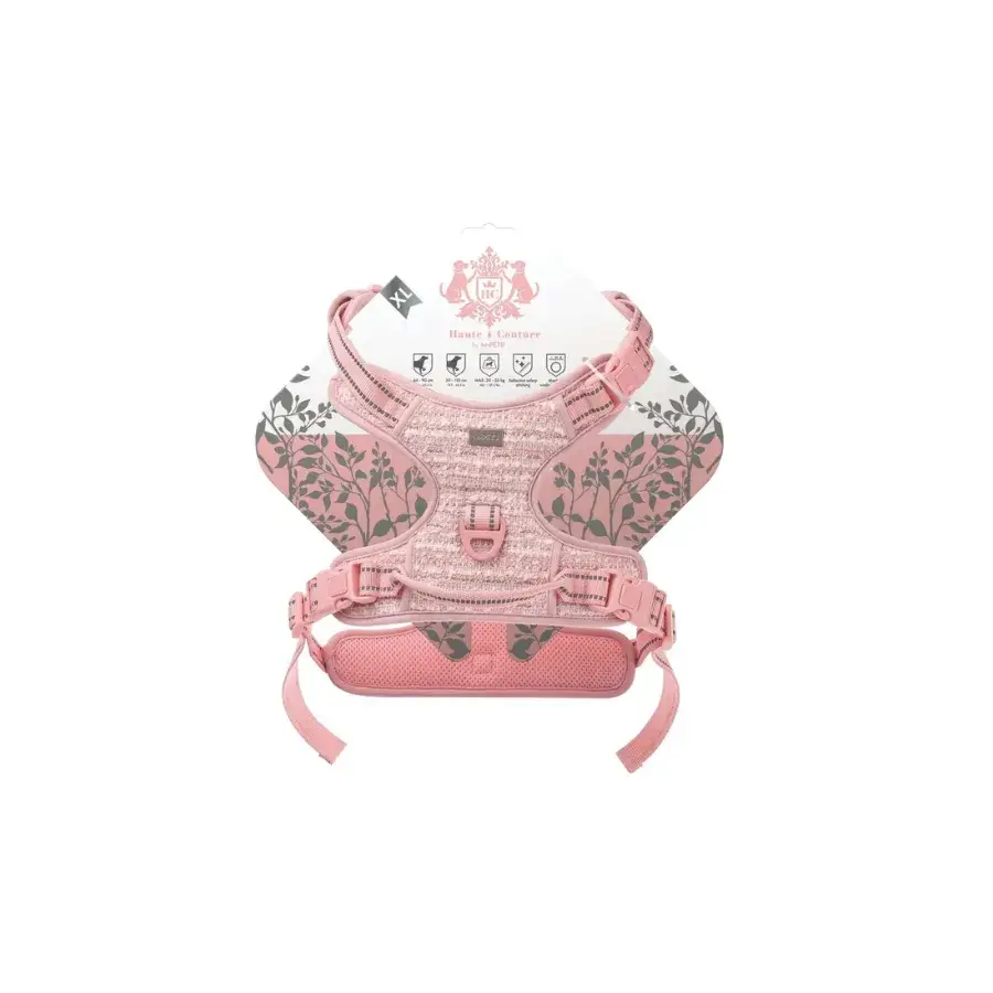 M-Pets Haute Couture Pembe Köpek Göğüs Tasması Xl
