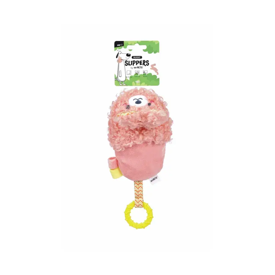 M-Pets Slippers Bunny Pembe Peluş Köpek Oyuncağı