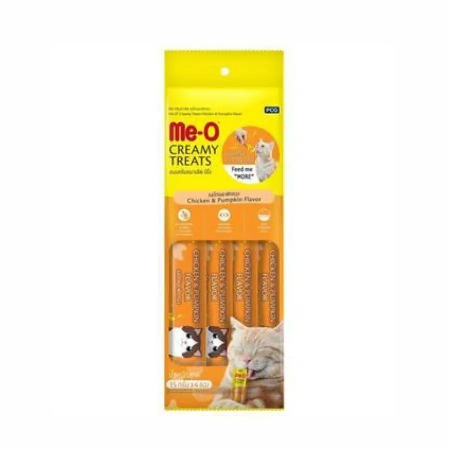 Me-O Creamy Tavuklu ve Bal Kabaklı Yetişkin Kedi Ödülü 4x15 gr