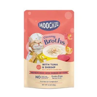 Moochie Ton Balıklı ve Karidesli Kedi Çorbası 40 gr