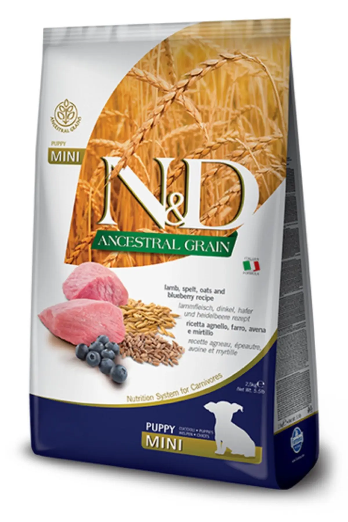 N&D Ancestral Grain Kuzu Etli ve Yaban Mersinli Küçük Irk Yavru Köpek Maması 800 gr