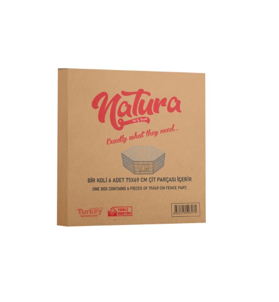 Natura Altıgen Kedi Köpek Oyun Çiti Büyük 75 Cm X 69 Cm