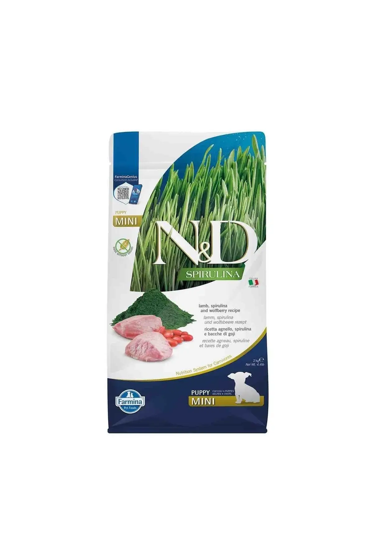 N&D Spirulina Takviyeli Kuzulu Küçük Irk Yavru Köpek Maması 2 kg