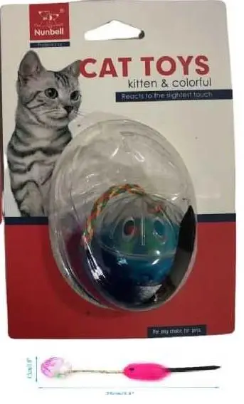 Nunbell Çıngıraklı Top Tüylü Fare Kedi Oyuncağı
