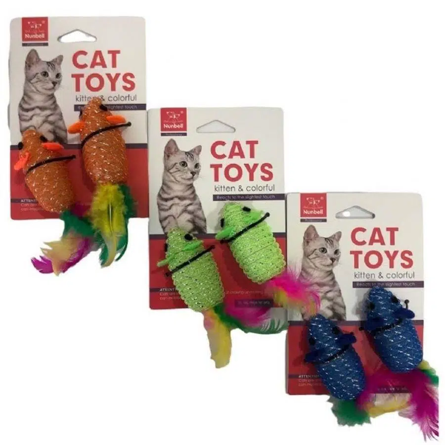 Nunbell Simli Fare Kedi Oyuncağı 2'li