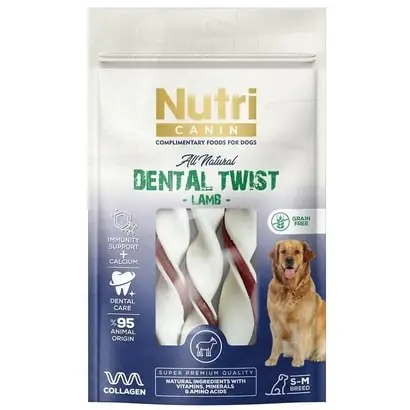 Nutri Canin Rawhide Kuzu Eti Sargılı Kemik Köpek Ödülü 80 Gr