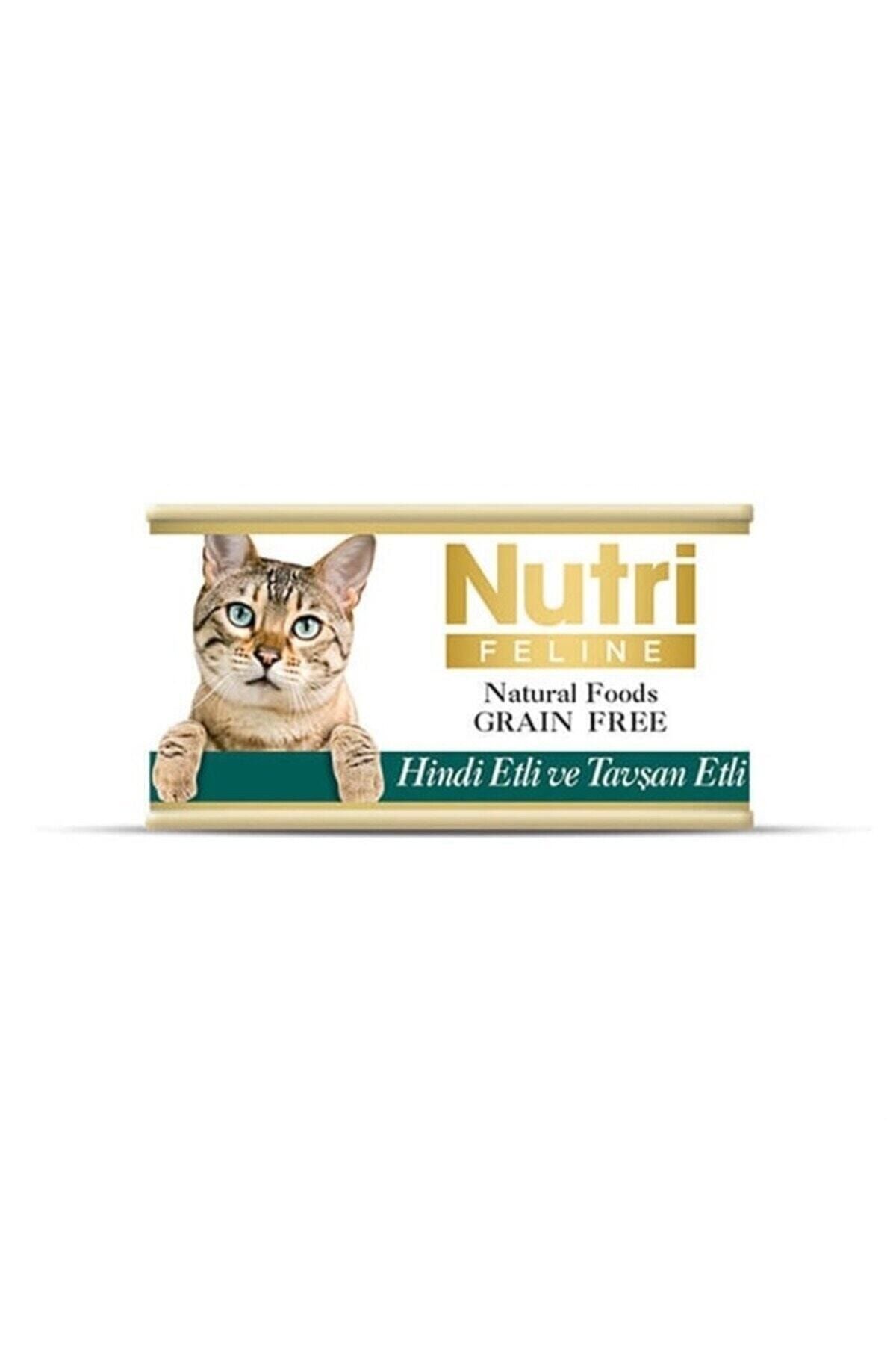 Nutri Feline Hindili Tavşanlı Tahılsız Yetişkin Kedi Konservesi 85 Gr