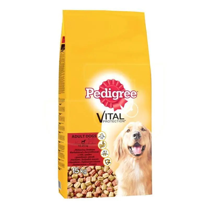 Pedigree Biftekli ve Kümes Hayvanlı Yetişkin Köpek Maması 15 kg