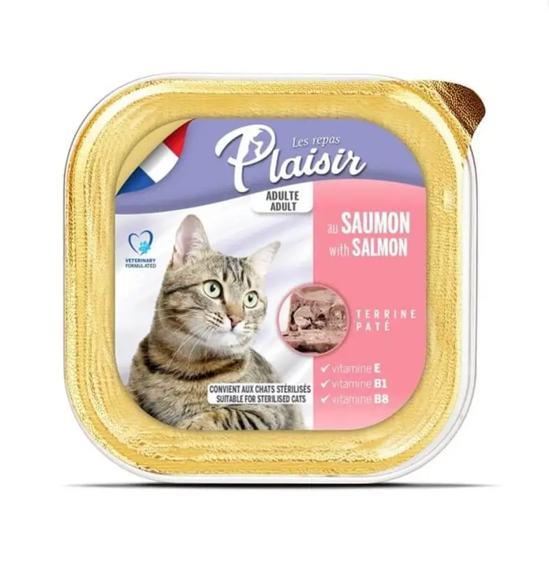 Plaisir Pate Ezme Somonlu Yetişkin Kedi Konservesi 100 gr