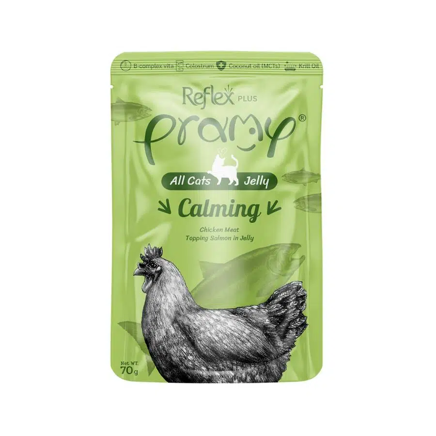 Pramy Calming Jelly Tavuk Etli Somonlu Yetişikin Kedi Konserve Maması 70 gr