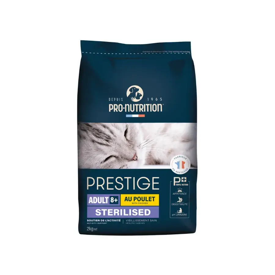 Pro Nutrition Prestige 8+ Kısırlaştırılmış Tavuklu Yetişkin Kedi Maması 2 KG