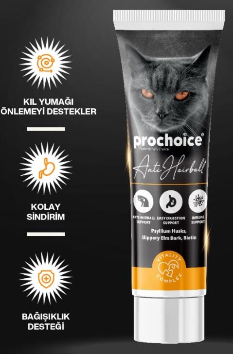 ProChoice Anti Hairball Kediler İçin Malt Macun 25 ml