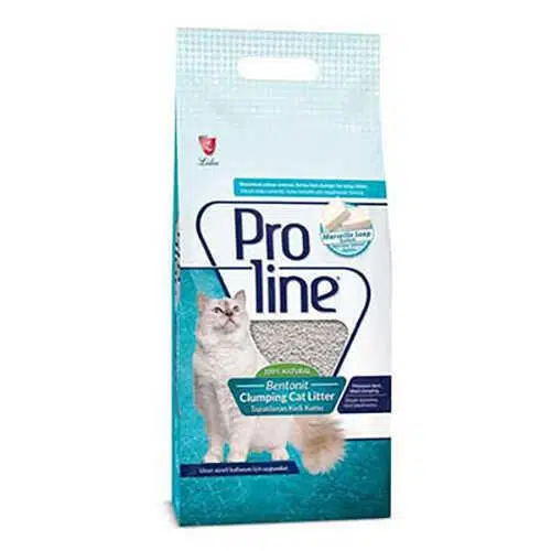 Proline Marsilya Sabun Kokulu İnce Taneli Topaklanan Bentonit Kedi Kumu 10 lt