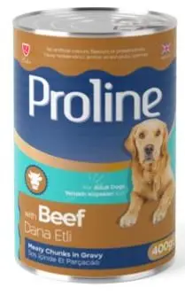 Proline Sos İçinde Parça Etli Yetişkin Dana Etli Konserve Köpek Maması 400 gr