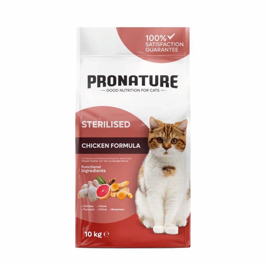 Pronature Kilo Kontrolü İçin Tavuklu ve Pirinçli Kısırlaştırılmış Yetişkin Kedi Maması 10 kg