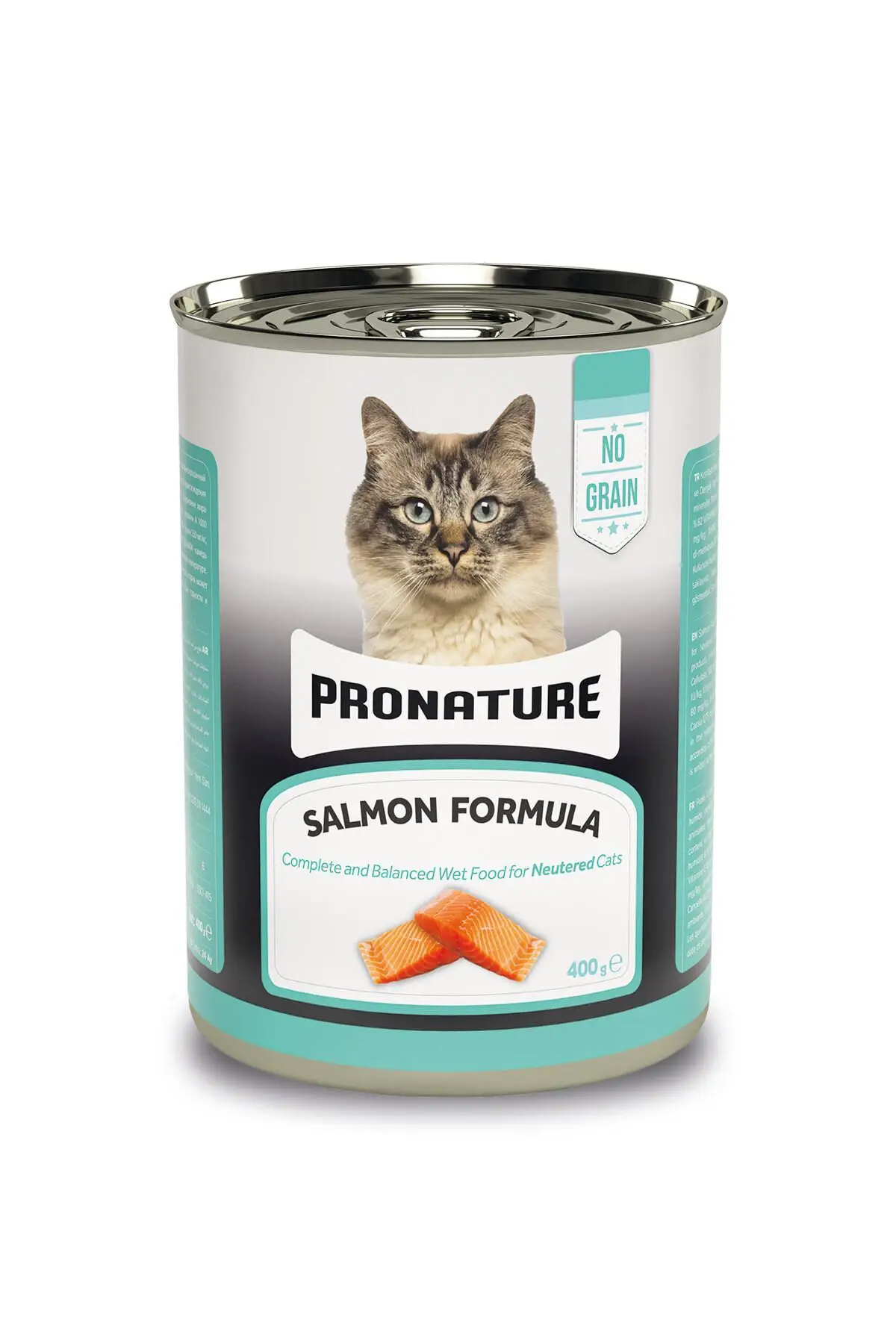 Pronature Ezme Somonlu Tahılsız Kısırlaştırılmış Kedi Konservesi 400 gr