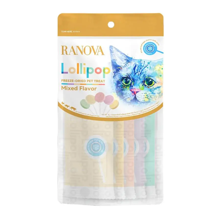Ranova Kediler İçin Karışık Lezzetli Lolipop 5'li