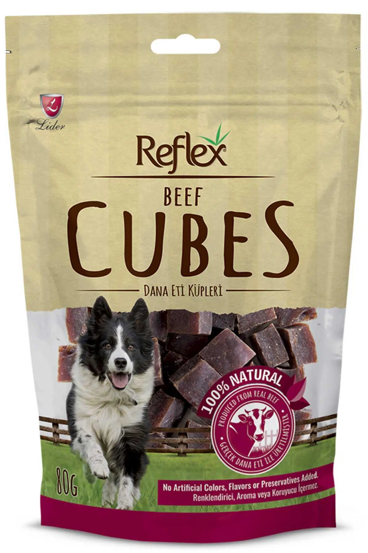 Reflex Dana Etli Küp Şeklinde Köpek Ödülü 80 gr