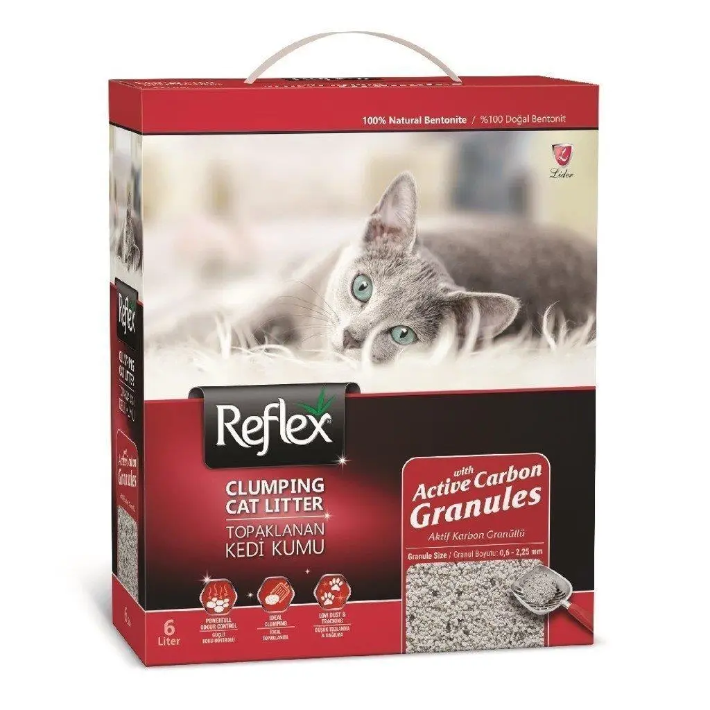 Reflex Granül Aktif Karbonlu Topaklanan Kedi Kumu 6 lt