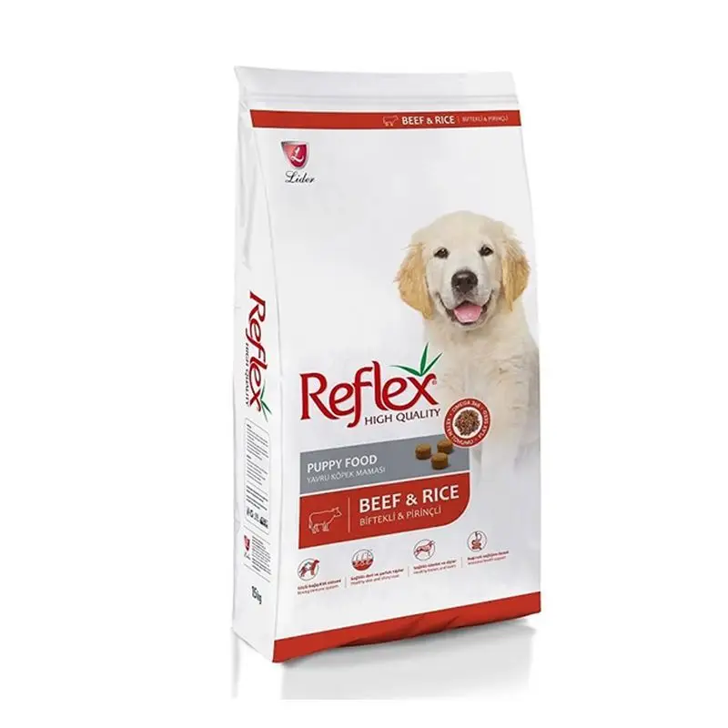 Reflex High Quality Biftekli ve Pirinçli Yavru Köpek Maması 15 kg + 1 kg