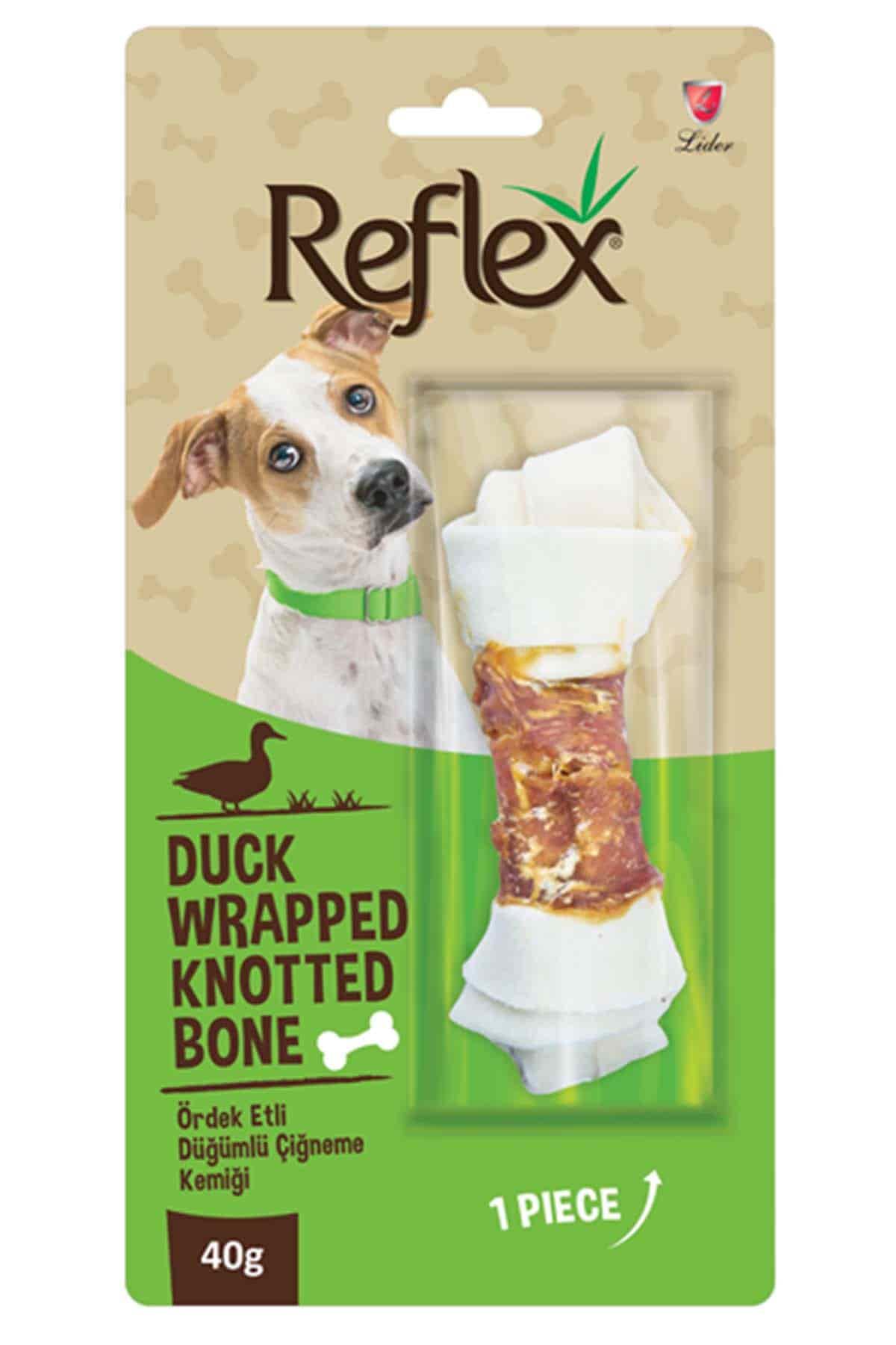 Reflex Ördek Eti Sargılı Düğümlü Köpek Çiğneme Kemiği 40 gr