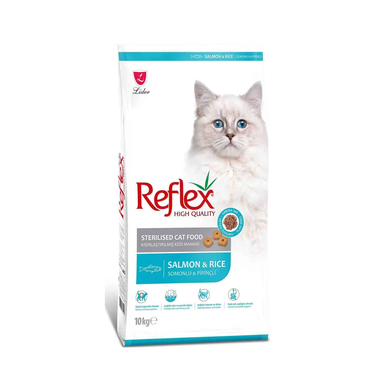 Reflex Somonlu ve Pirinçli Kısırlaştırılmış Yetişkin Kedi Maması 10 kg
