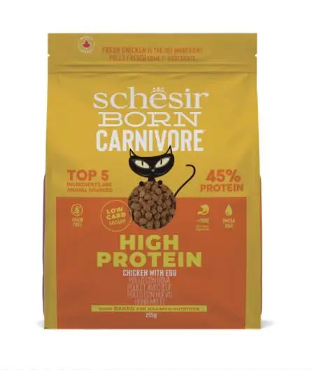 Schesir Born Carnivore Tavuk ve Yumurtalı Yetişkin Kedi Maması 255 Gr