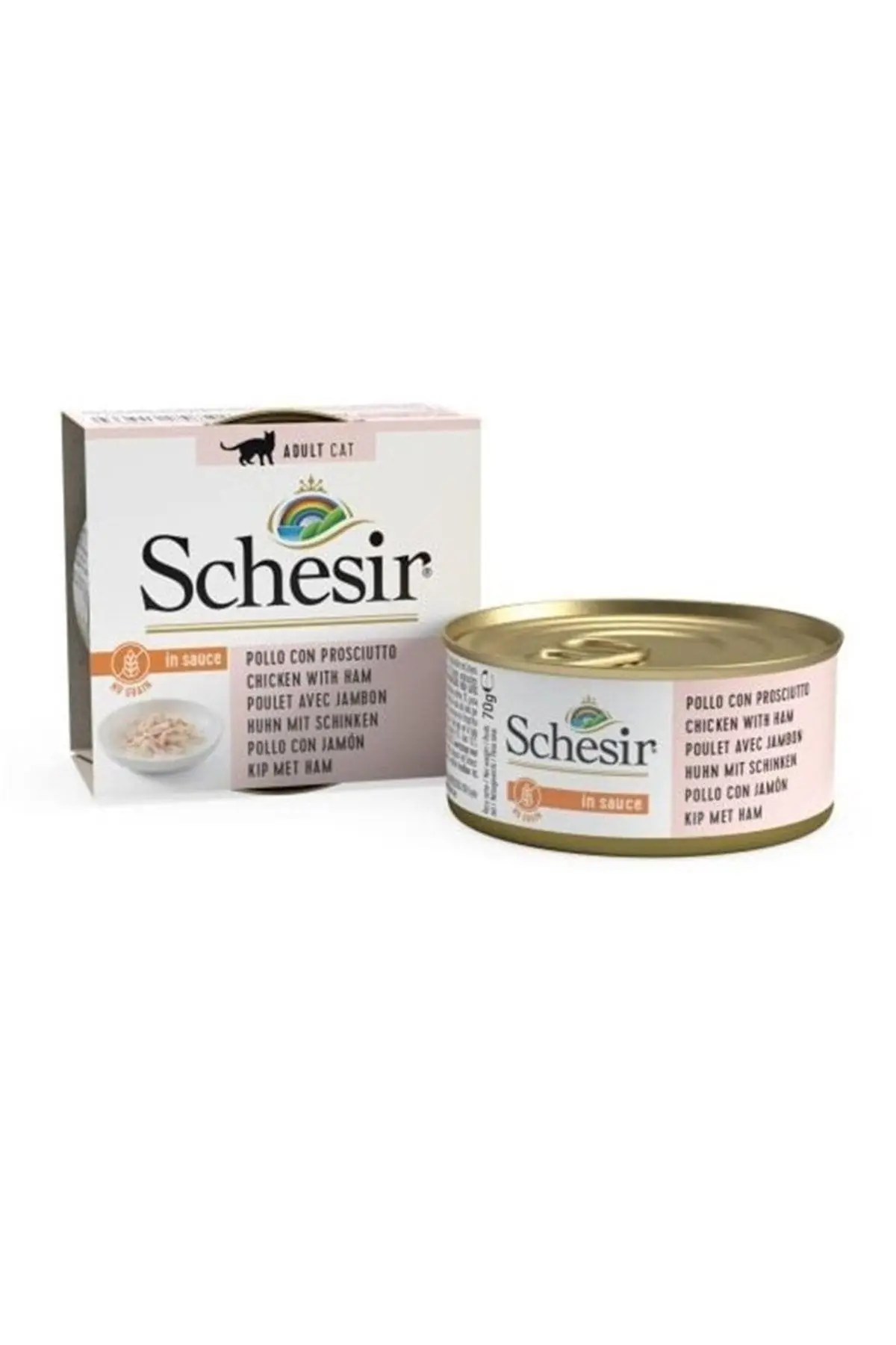 Schesir Pouch Soslu Tavuklu ve Jambonlu Kedi Konservesi 70 gr