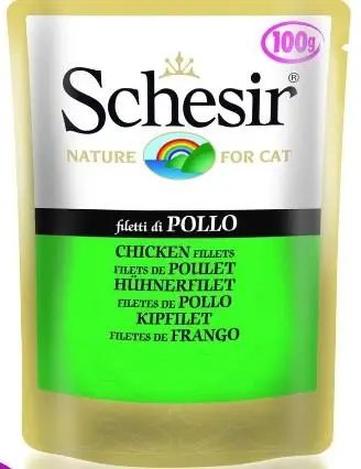 Schesir Pouch Tavuk Fileto Yetişkin Kedi Konservesi 100 gr