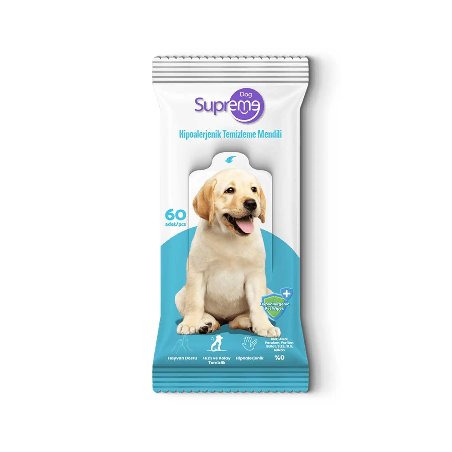 Spreme Hipoalerjenik Kokusuz Köpek Temizleme Mendili 60'lı X 6 Paket