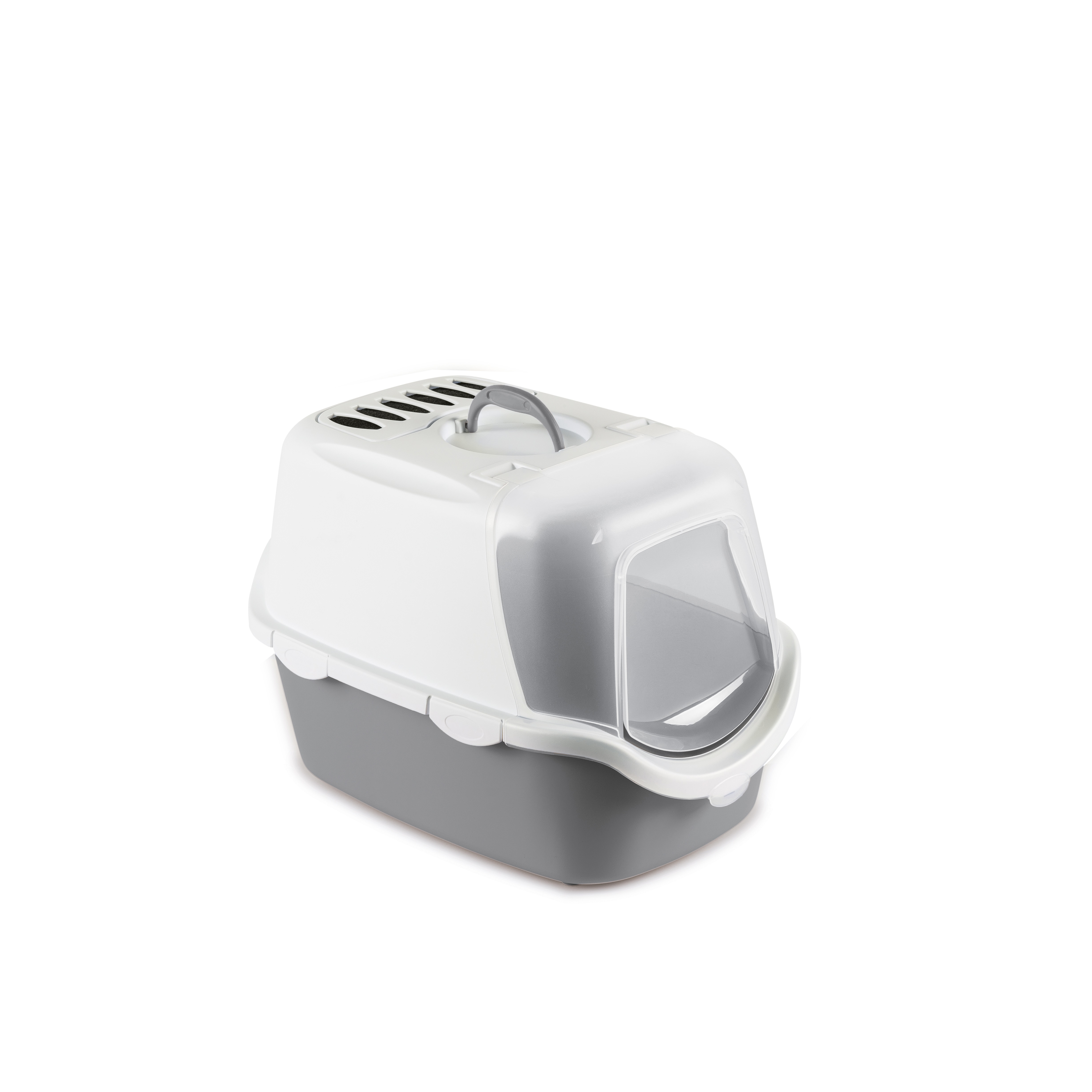 Stefanplast Cathy Easy Clean Gri/Beyaz Kedi Tuvaleti 56 X 40 X 40 cm