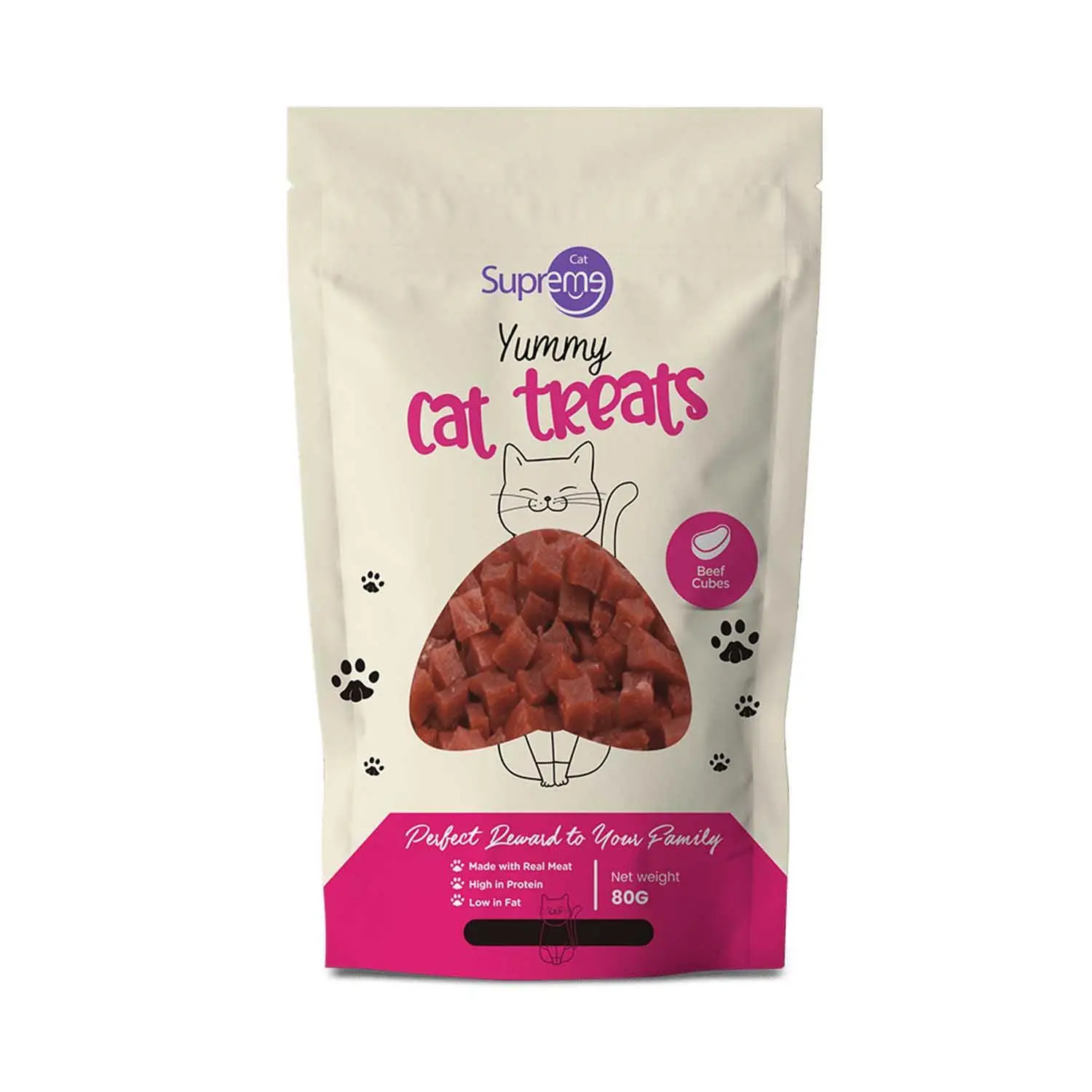 Supreme Sığır Etli Küp Kedi Ödül Maması 80 gr