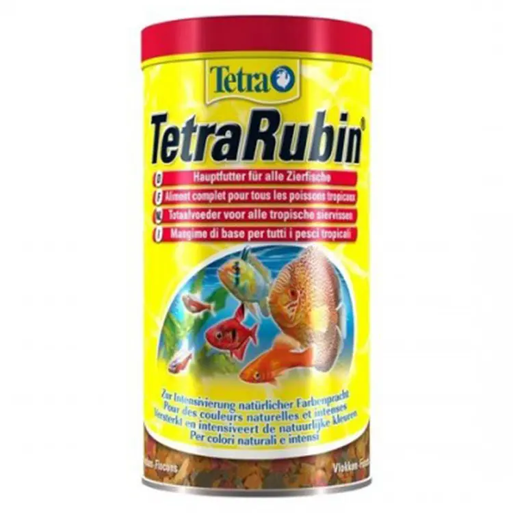 Tetra Rubin Flakes Renklendirici Tropikal Pul Balık Yemi 1 Lt